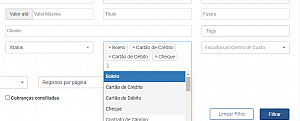 SELECIONAR MAIS DE UM TIPO DE FORMA DE PAGAMENTO