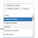 Ter como selecionar mais de uma forma de pagamento