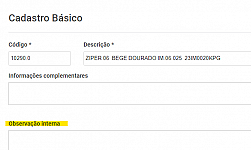 Configuração para que as informações complementares não vá para as notas fiscais