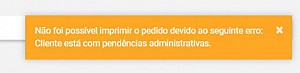 Bloqueio de pedido e orçamento