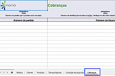 Inserir informações de cobrança em massa no pedido de venda.