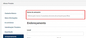Alterar o armazém do produto em massa.
