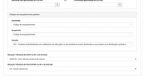 Gostaria que fosse possível realizar a parametrização do IPI na nota de entrada de importação.