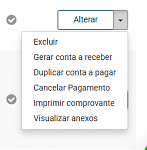 Contas a pagar - Observação